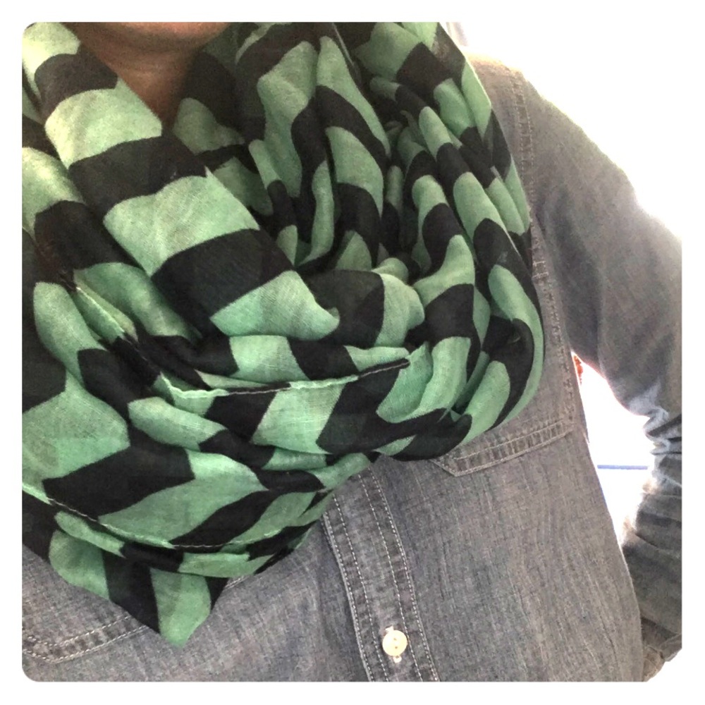 Navy and turquoise summer unfortunately scarf